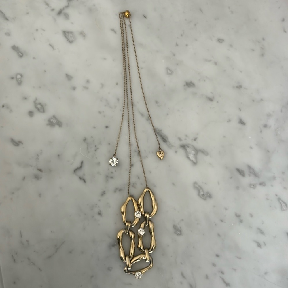 Forte forte 18k gold plated necklace with diamanté crystal